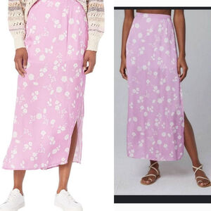 Saltwater Luxe Peony Purple Lia Floral Maxi Skirt